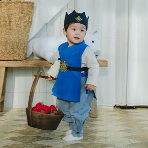 리틀티니 리안 한복 돌 아기 남아 블루 한복