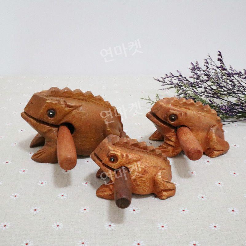 두꺼비 목탁 미니개구리 심신<b>안정</b> 마음평화 불교 개업선물 태국 장식품 공예 명상 행운 수양