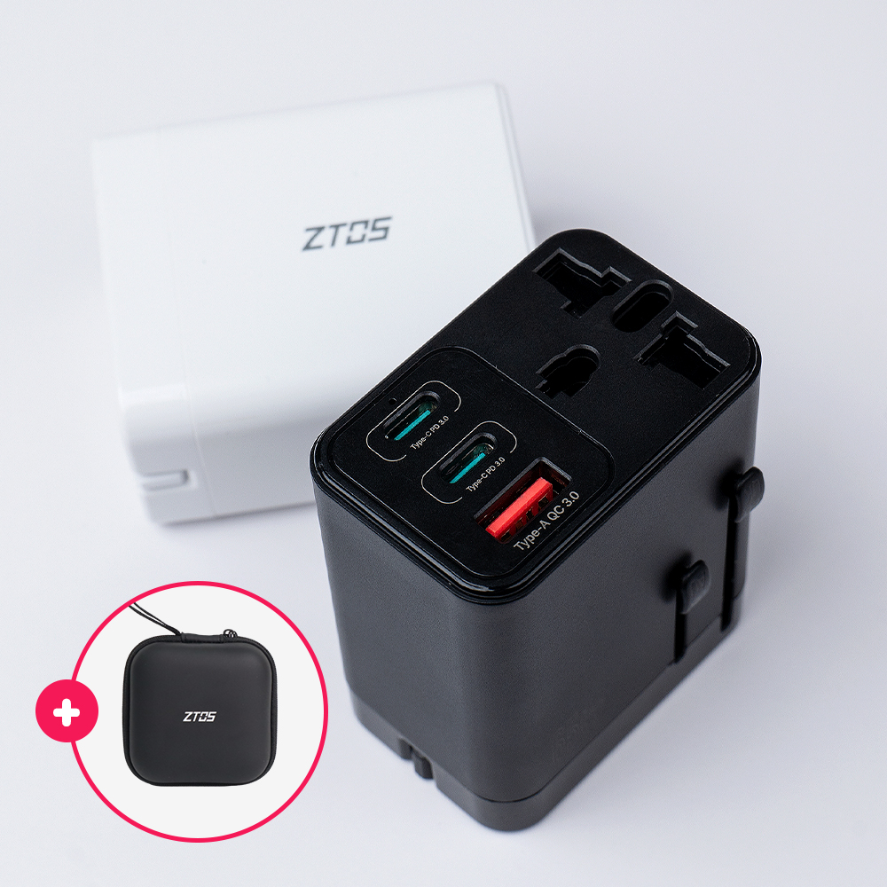 지토스 해외 여행용 초고속 GaN 65W <b>미니 멀티</b> 어댑터 PD PPS 플러그
