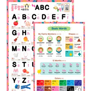 양면 ABC 알파벳 방수 코팅 영어 포스터 아기 병풍 터미타임 유아 학습 벽보 벽그림 공부