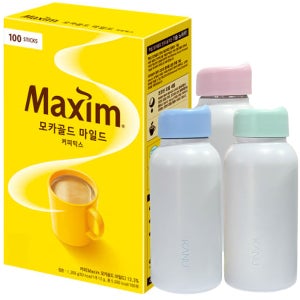 맥심 모카골드 마일드 커피믹스 100T+크림텀블러