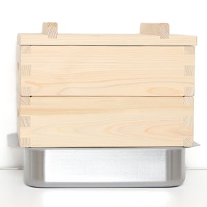 국산 정사각형(둥근물솥) 편백나무찜기 2단세트 인덕션 세이로무시 샤브샤브 편백찜 가정용