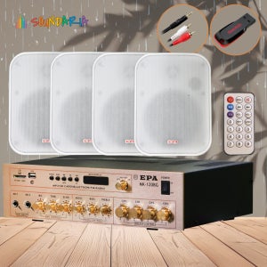 루프탑 옥외 외부 앰프스피커 매장 오디오 방수 패키지 MK-120BG EPA-160 4개