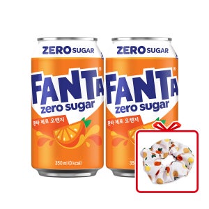 (공식) 환타 오렌지 제로 CAN 350ml 24개 + 헤어 크런치 (옵션선택)