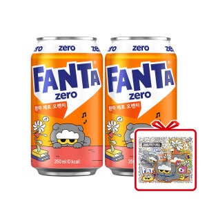 환타 오렌지 제로 CAN 350ml 24개 + 조앤프랜즈 스티커 (옵션선택)