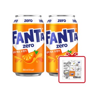 환타 오렌지 제로 CAN 350ml 24개 + 조앤프랜즈 키캡키링 (옵션선택)