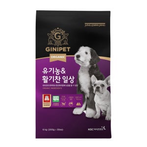 유기농&활기찬 일상 가수분해 닭고기 강아지 사료 항산화, 6kg, 1개