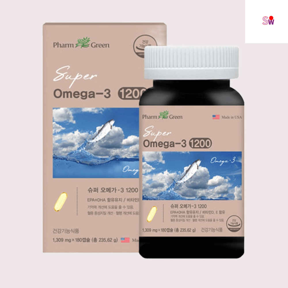 슈퍼<b>오메가3</b> 1200 고함량 정제어유 180정