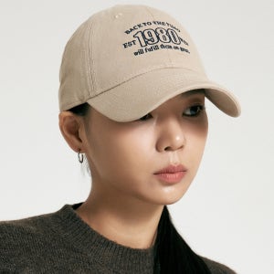 1980 레터링 포인트 데일리 볼캡 모자 CA61 W