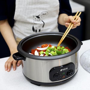 키친아트 스팀 앤 멀티쿠커 3.5L 대용량 전기냄비 전골 스마트쿠커 전기그릴 자취필수템