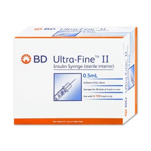 BD 인슐린주사기 0.5mL 100개입 1박스 울트라파인 주사기 0.5cc