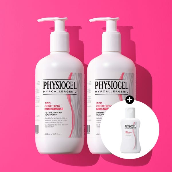 피지오겔 레드수딩 AI 바디로션 400ml x2개 민감피부진정+(증정) 레드수딩 로션 50ml 1개