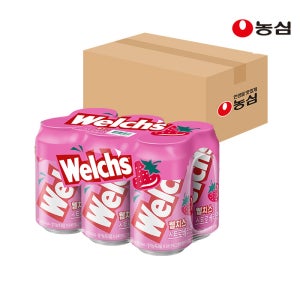 농심 웰치스 소다 딸기, 355ml, 24개