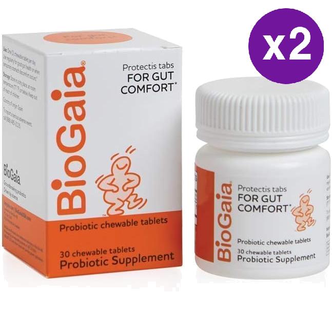 BioGaia 바이오가이아 프로바이오틱 포 거트 컴포트 30츄어블 2 팩