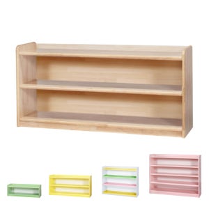 고무나무/자작나무 2단 원목교구장 유아동책장 유치원정리장