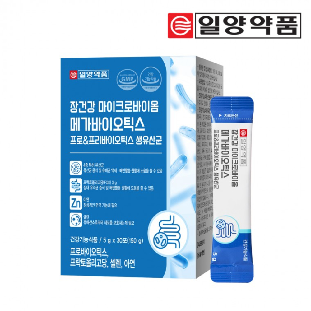 일양약품 장건강 마이크로바이옴 메가바이오틱스 프로&프리바이오틱스 생유산균