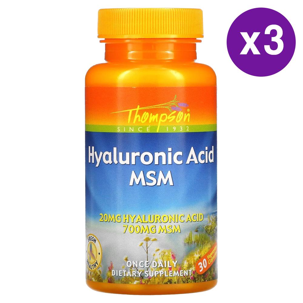 Thompson <b>톰슨 히알루론산</b> MSM 30 베지 캡슐 3 팩