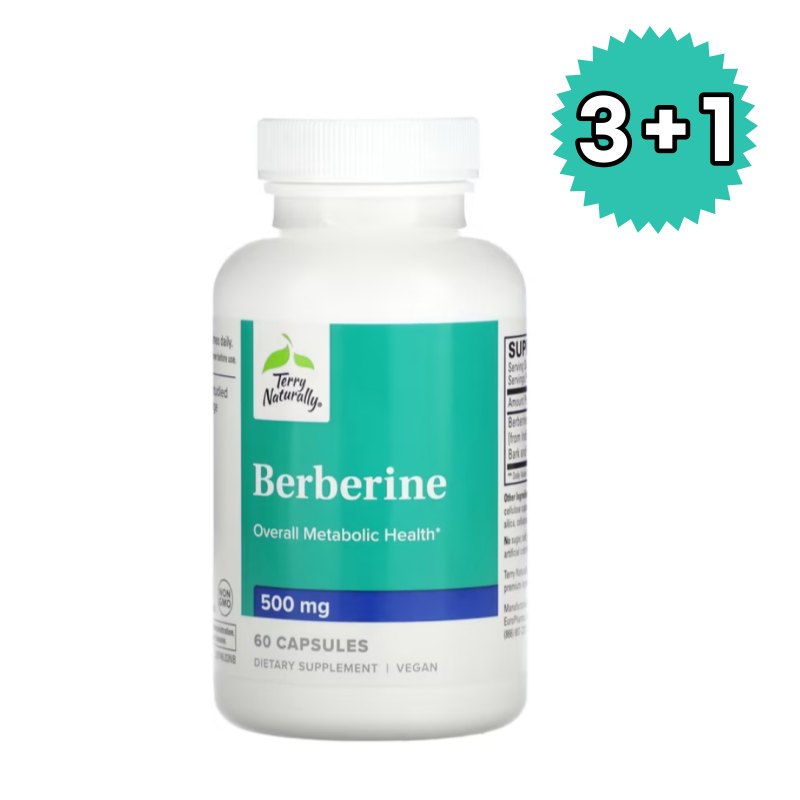 3+1 <b>테리 내추럴리</b> 베르베린 500mg 60캡슐