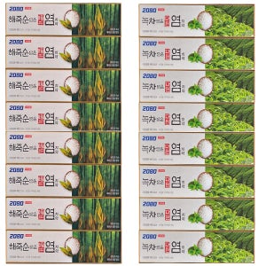2080 녹차 해죽순담은다원염 치약 120g 8개죽염치약