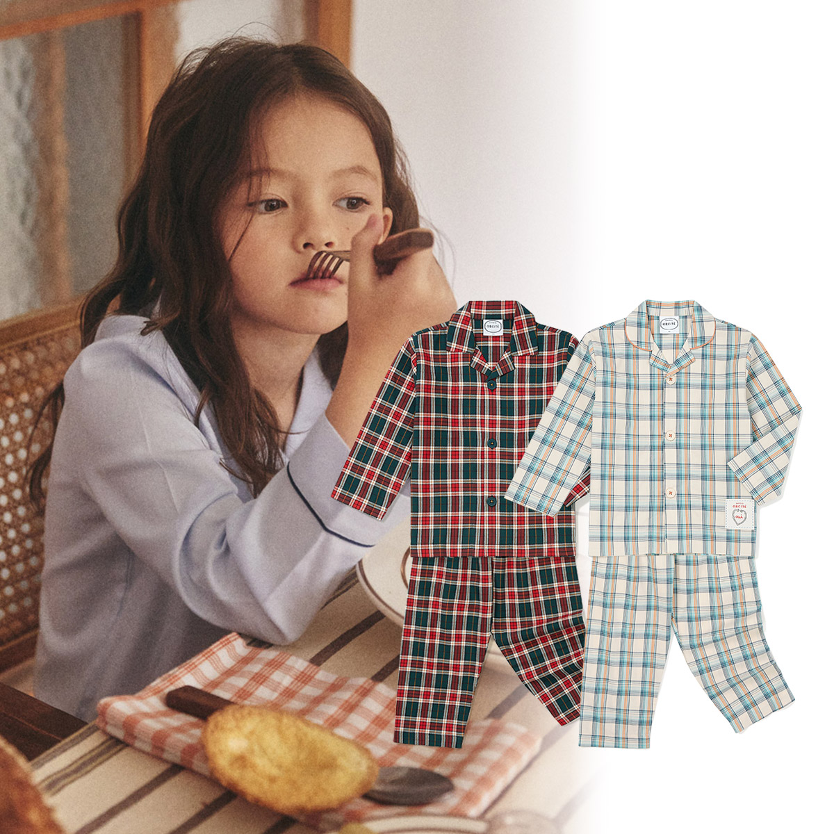 오르시떼 프렌치 레이스 파자마 세트