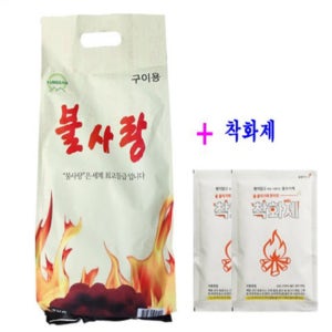 불사랑 야자숯 2KG 캠핑 업소 구이용 순수 베베큐숯 참숯 착화제