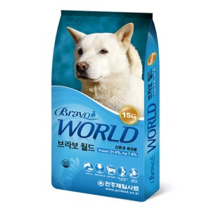 천하제일사료 브라보월드 15kg 토종견 활동견 중형견 대형견 진돗개 육성용 건식사료