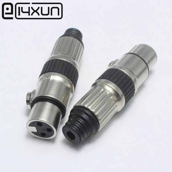 Eclyxun 10 <b>pair</b> 20개 xlr 3핀 마이크 오디오 커넥터 <b>남성용</b> 여성용 플러그 잭 블랙