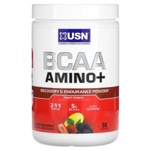 USN BCAA 아미노 + 리커버리 인듀어런스 파우더 과일 펀치 9.63 oz (273g)