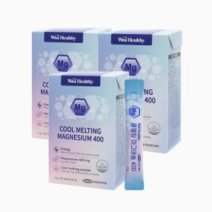 삼진제약 위시헬씨 쿨멜팅 마그네슘 400 30포, 3개