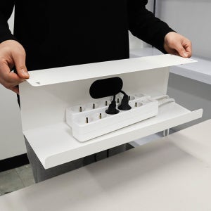 무타공 책상 멀티탭 정리함 정리 콘센트 가리개 케이블 트레이 거치대 전선 선 정리 선반