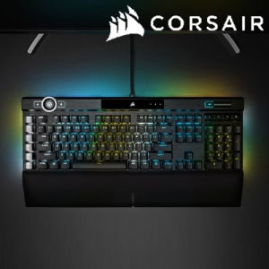 정품 커세어 K100 RGB PBT 게이밍 기계식 키보드 광적축 은축