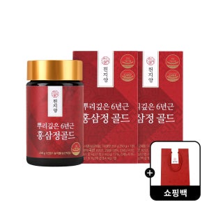 [쇼핑백포함] 천지양 뿌리깊은 6년근 홍삼정골드 250g 2병 홍삼농축액 진세노사이드8.4mg