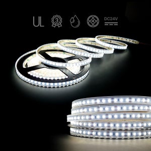 24V UL인증 고급형 플렉시블 LED바 3528칩 120구 방수 5M / 스트립 슬림 간접등 줄조명
