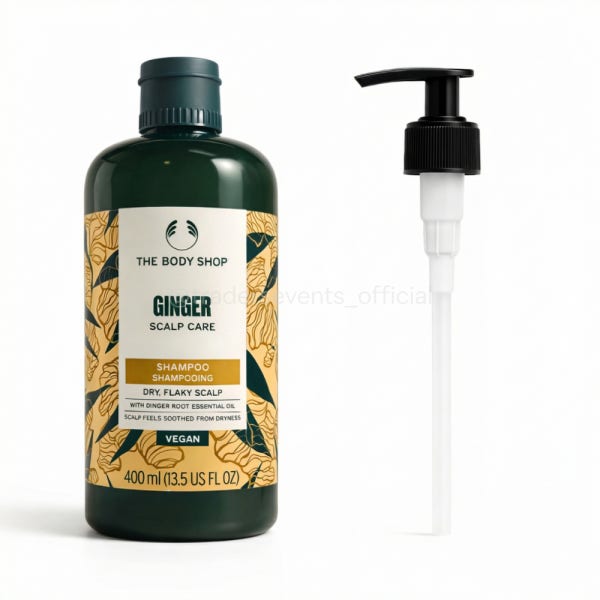 [펌프포함] 더 바디샵 진저 샴푸 스케일 스켈프 케어 400ml 생강 정수리 냄새 샴푸