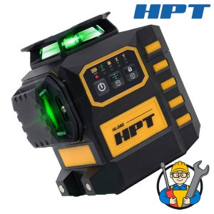 HPT 전자식 그린 레이저 레벨기 HL-3AG 충전 오토 배터리2개 풀세트