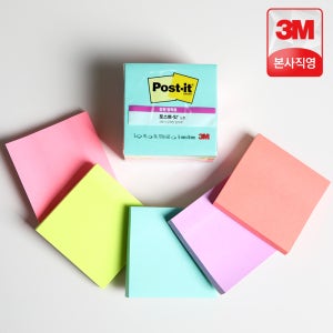 3M 포스트잇 점착메모지 강한점착용 노트654 슈퍼노바네온즈 5패드 접착메모지