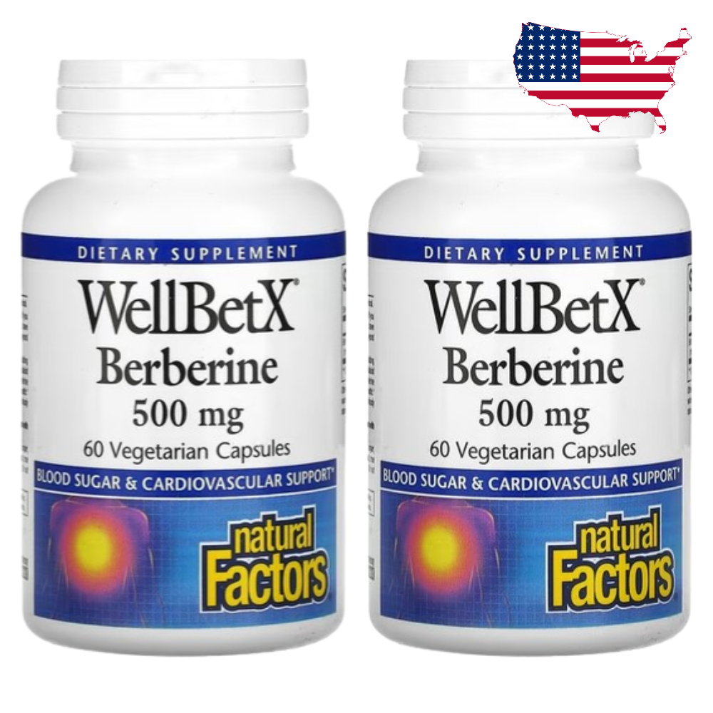 네츄럴팩터스 <b>WellBetX 베르베린</b> 500 mg 60정 버버린 베르베리 2병