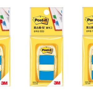 3M 포스트잇 플래그 분류용(팝업)680M-2N(블루)/파일 서류 정리 표시 찿기 메모