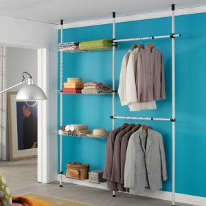 KT204 수납식행거/압축봉 옷걸이 기둥 고정형 자취방