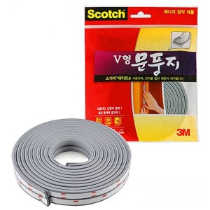 3M 문풍지(V형)/외풍차단 현관문 창문 틈새막기 샷시 난방비절약 단열
