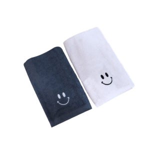 스마일 타올 2매/세안수건 샤워 목욕 면 세수 욕실 호텔