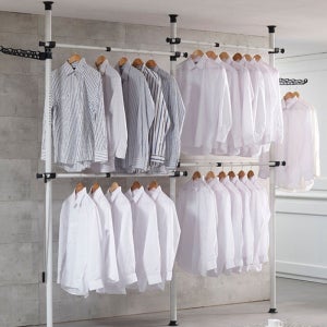 KT 4단행거(고급형)38mm/압축봉 옷걸이 기둥 고정형 자취방