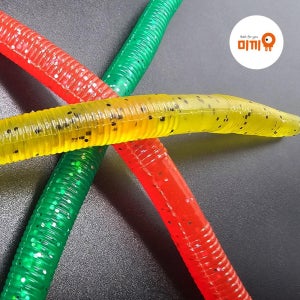 [미끼유] 킹덤 센코웜 소프트베이트 스트레이트 배스 루어 루어낚시 5.5인치