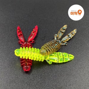 소프트베이트 가위테일 호그웜 아징웜 송어 배스 송어 루어낚시 2.2인치