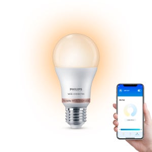 필립스 위즈 앰비언스 LED 스마트전구 Matter 지원 E26소켓 8W, 화이트, 1개