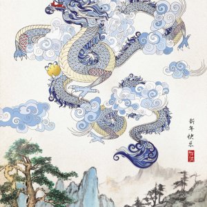 2024 청룡 문배도 황금 그림 돈들어오는 거실 풍수인테리어 캔버스액자 12호[60.6x45.5cm]