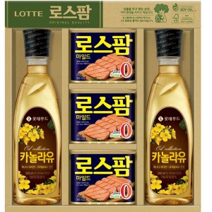 설날 추석 스팸선물세트 로스팜 식용유 통조림 캔 명절 종합선물 전용 종이쇼핑백 포함