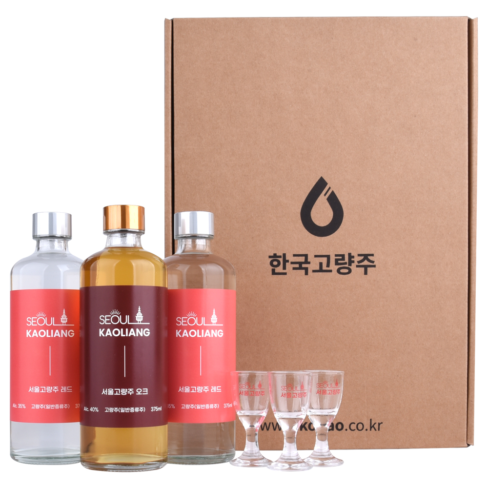 술픽 서울고량주 레드 35도 375ml x 2병 오크 40도 375ml 세트