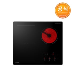 쿠첸 3구 하이브리드 전기레인지 빌트인 CIR-C3F3120DSBE 방문설치