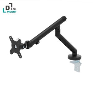 블랙 32인치 모니터암 모니터거치대 클램프 홀타입 브라켓 삼성 lg 호환 싱글 이지밸런스